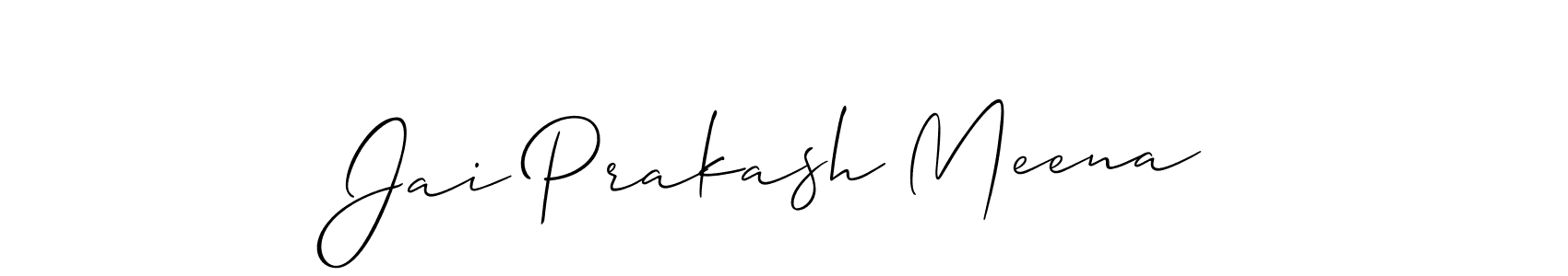 The best way (Allison_Script) to make a short signature is to pick only two or three words in your name. The name Jai Prakash Meena include a total of six letters. For converting this name. Jai Prakash Meena signature style 2 images and pictures png