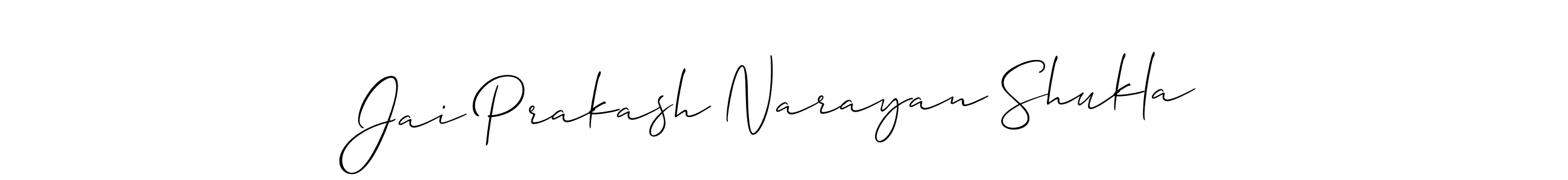 It looks lik you need a new signature style for name Jai Prakash Narayan Shukla. Design unique handwritten (Allison_Script) signature with our free signature maker in just a few clicks. Jai Prakash Narayan Shukla signature style 2 images and pictures png