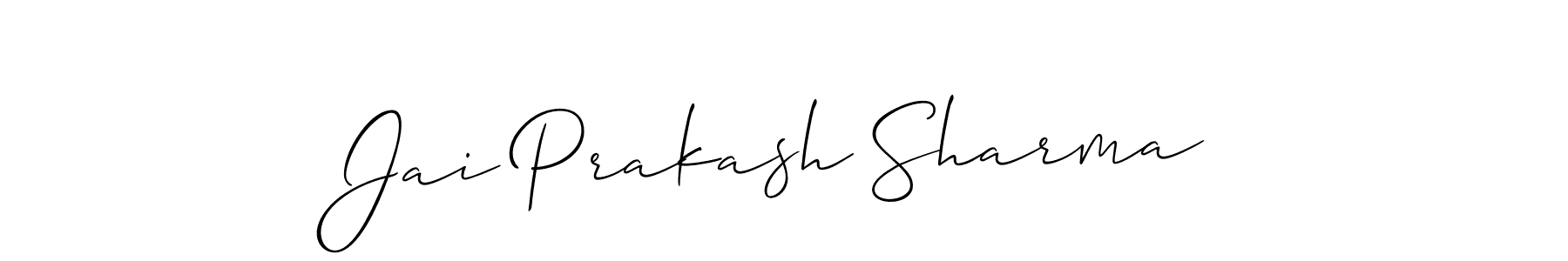 Jai Prakash Sharma stylish signature style. Best Handwritten Sign (Allison_Script) for my name. Handwritten Signature Collection Ideas for my name Jai Prakash Sharma. Jai Prakash Sharma signature style 2 images and pictures png