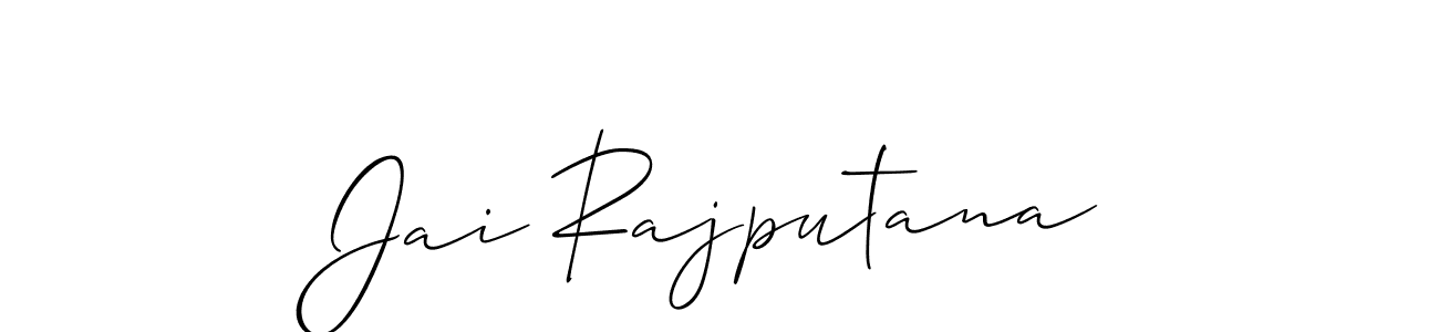Allison_Script is a professional signature style that is perfect for those who want to add a touch of class to their signature. It is also a great choice for those who want to make their signature more unique. Get Jai Rajputana name to fancy signature for free. Jai Rajputana signature style 2 images and pictures png