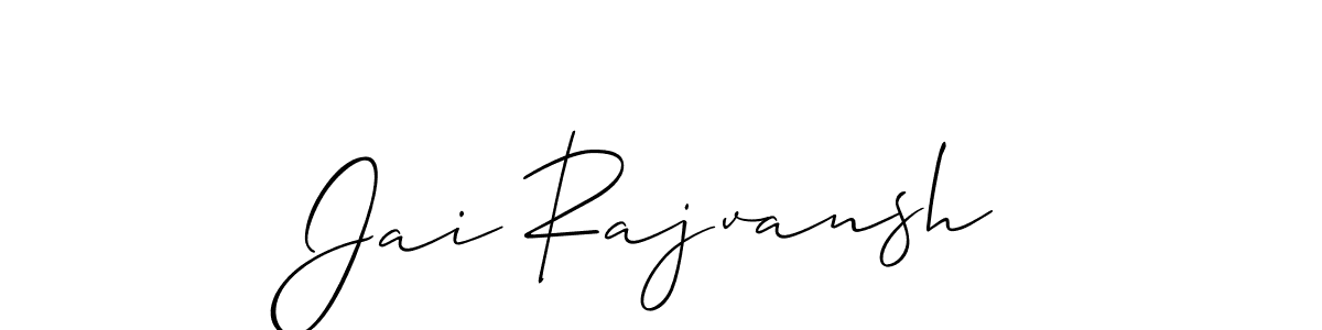 Make a beautiful signature design for name Jai Rajvansh. With this signature (Allison_Script) style, you can create a handwritten signature for free. Jai Rajvansh signature style 2 images and pictures png