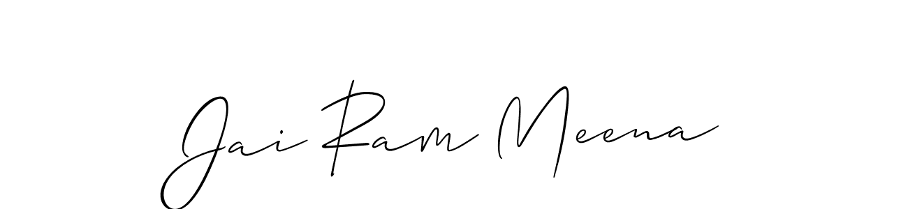 Also You can easily find your signature by using the search form. We will create Jai Ram Meena name handwritten signature images for you free of cost using Allison_Script sign style. Jai Ram Meena signature style 2 images and pictures png