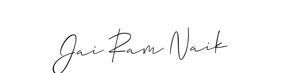 The best way (Allison_Script) to make a short signature is to pick only two or three words in your name. The name Jai Ram Naik include a total of six letters. For converting this name. Jai Ram Naik signature style 2 images and pictures png