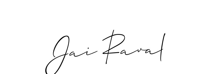 Make a beautiful signature design for name Jai Raval. With this signature (Allison_Script) style, you can create a handwritten signature for free. Jai Raval signature style 2 images and pictures png