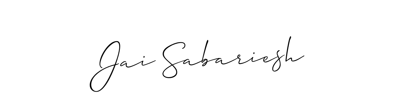 Jai Sabariesh stylish signature style. Best Handwritten Sign (Allison_Script) for my name. Handwritten Signature Collection Ideas for my name Jai Sabariesh. Jai Sabariesh signature style 2 images and pictures png