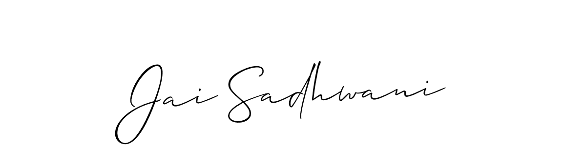 How to Draw Jai Sadhwani signature style? Allison_Script is a latest design signature styles for name Jai Sadhwani. Jai Sadhwani signature style 2 images and pictures png