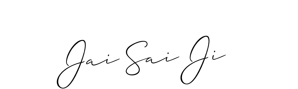 Use a signature maker to create a handwritten signature online. With this signature software, you can design (Allison_Script) your own signature for name Jai Sai Ji. Jai Sai Ji signature style 2 images and pictures png