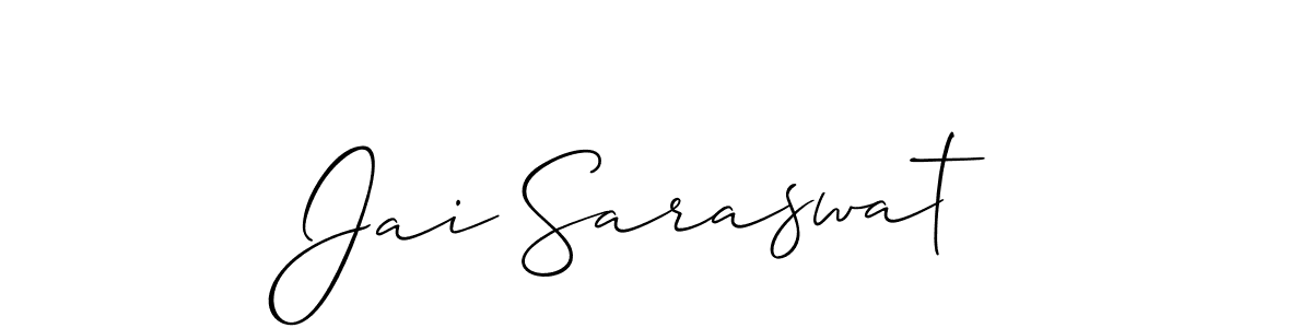 It looks lik you need a new signature style for name Jai Saraswat. Design unique handwritten (Allison_Script) signature with our free signature maker in just a few clicks. Jai Saraswat signature style 2 images and pictures png