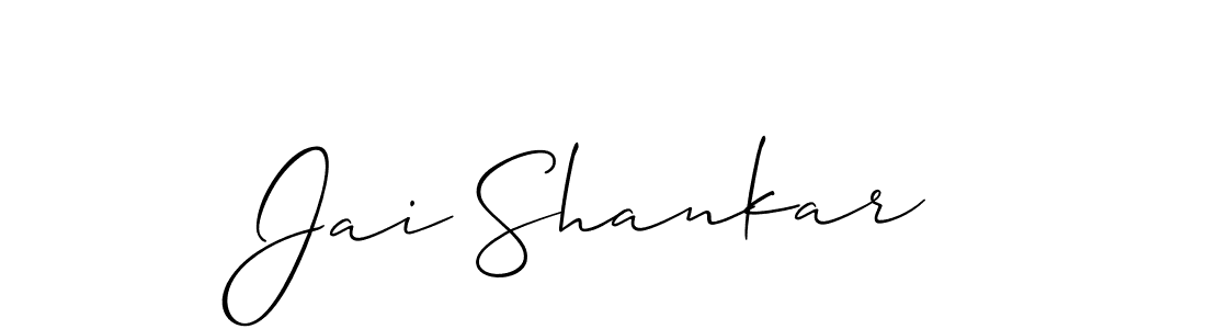 The best way (Allison_Script) to make a short signature is to pick only two or three words in your name. The name Jai Shankar include a total of six letters. For converting this name. Jai Shankar signature style 2 images and pictures png