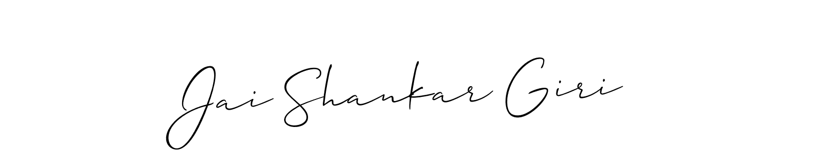 You should practise on your own different ways (Allison_Script) to write your name (Jai Shankar Giri) in signature. don't let someone else do it for you. Jai Shankar Giri signature style 2 images and pictures png