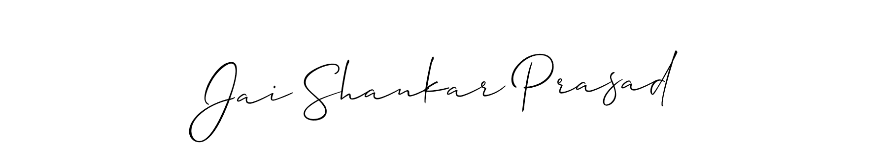 if you are searching for the best signature style for your name Jai Shankar Prasad. so please give up your signature search. here we have designed multiple signature styles  using Allison_Script. Jai Shankar Prasad signature style 2 images and pictures png