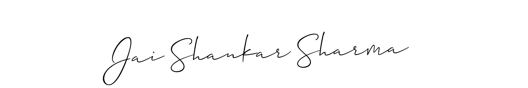 Design your own signature with our free online signature maker. With this signature software, you can create a handwritten (Allison_Script) signature for name Jai Shankar Sharma. Jai Shankar Sharma signature style 2 images and pictures png