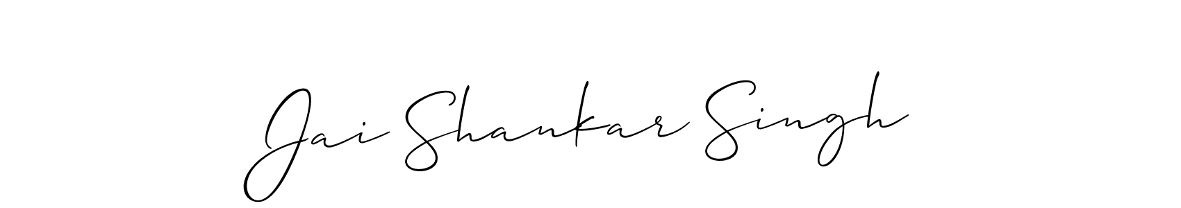 Allison_Script is a professional signature style that is perfect for those who want to add a touch of class to their signature. It is also a great choice for those who want to make their signature more unique. Get Jai Shankar Singh name to fancy signature for free. Jai Shankar Singh signature style 2 images and pictures png