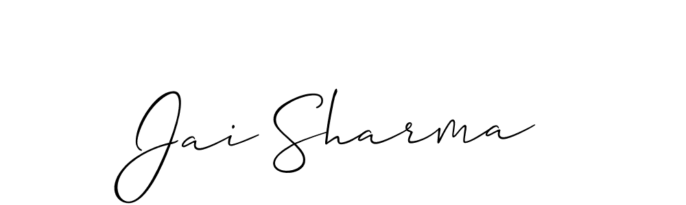 It looks lik you need a new signature style for name Jai Sharma. Design unique handwritten (Allison_Script) signature with our free signature maker in just a few clicks. Jai Sharma signature style 2 images and pictures png