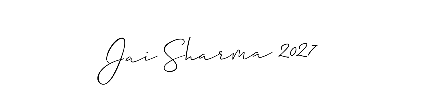 Create a beautiful signature design for name Jai Sharma 2027. With this signature (Allison_Script) fonts, you can make a handwritten signature for free. Jai Sharma 2027 signature style 2 images and pictures png