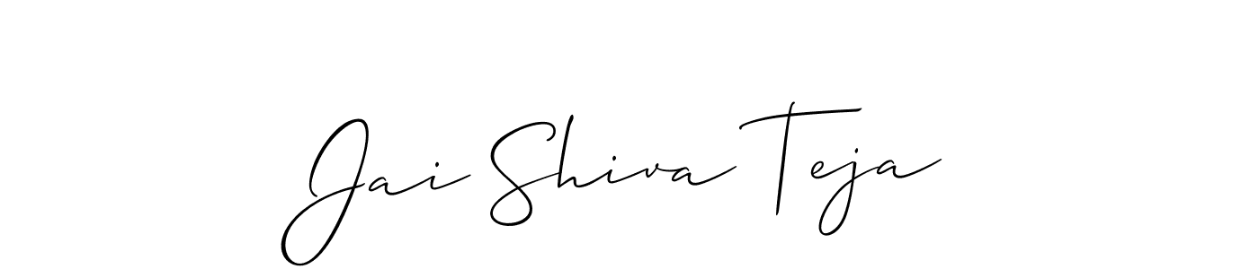 This is the best signature style for the Jai Shiva Teja name. Also you like these signature font (Allison_Script). Mix name signature. Jai Shiva Teja signature style 2 images and pictures png