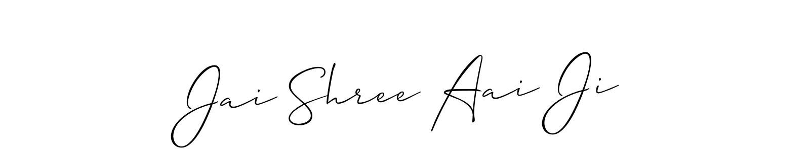 Once you've used our free online signature maker to create your best signature Allison_Script style, it's time to enjoy all of the benefits that Jai Shree Aai Ji name signing documents. Jai Shree Aai Ji signature style 2 images and pictures png
