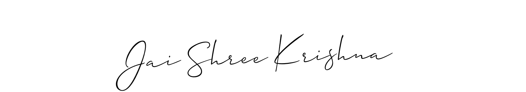 Design your own signature with our free online signature maker. With this signature software, you can create a handwritten (Allison_Script) signature for name Jai Shree Krishna. Jai Shree Krishna signature style 2 images and pictures png