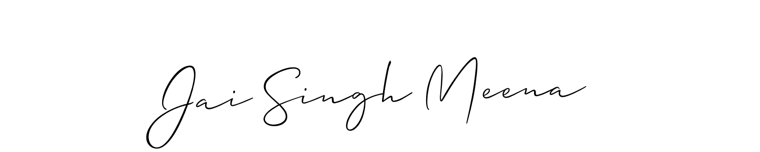 if you are searching for the best signature style for your name Jai Singh Meena. so please give up your signature search. here we have designed multiple signature styles  using Allison_Script. Jai Singh Meena signature style 2 images and pictures png