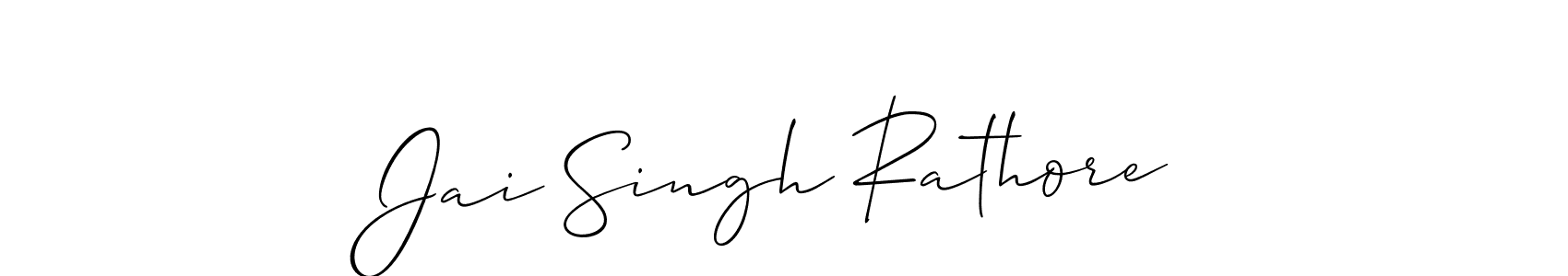 Design your own signature with our free online signature maker. With this signature software, you can create a handwritten (Allison_Script) signature for name Jai Singh Rathore. Jai Singh Rathore signature style 2 images and pictures png