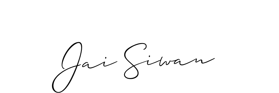 Best and Professional Signature Style for Jai Siwan. Allison_Script Best Signature Style Collection. Jai Siwan signature style 2 images and pictures png