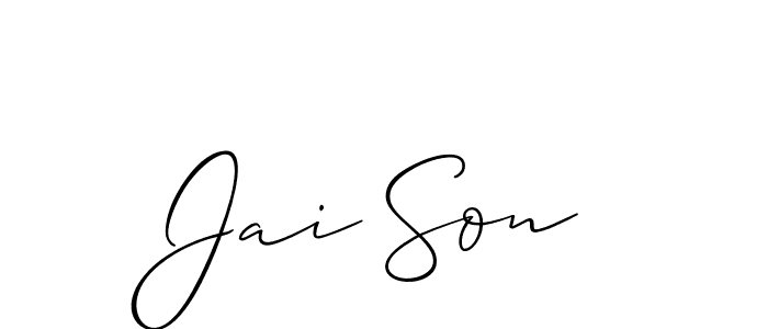 Similarly Allison_Script is the best handwritten signature design. Signature creator online .You can use it as an online autograph creator for name Jai Son. Jai Son signature style 2 images and pictures png