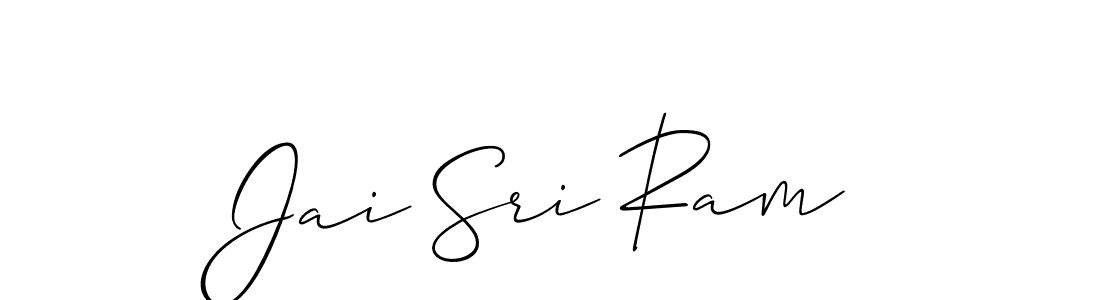 Allison_Script is a professional signature style that is perfect for those who want to add a touch of class to their signature. It is also a great choice for those who want to make their signature more unique. Get Jai Sri Ram name to fancy signature for free. Jai Sri Ram signature style 2 images and pictures png