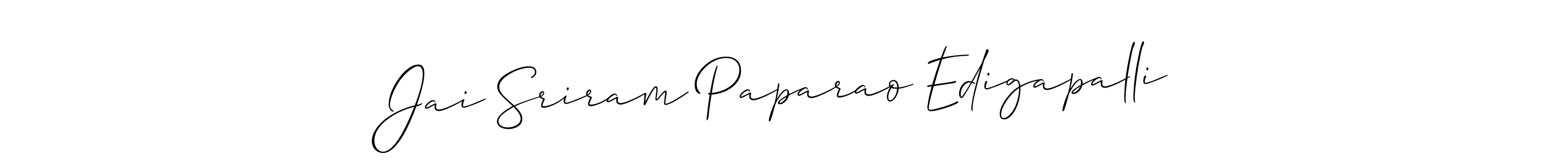 Check out images of Autograph of Jai Sriram Paparao Edigapalli name. Actor Jai Sriram Paparao Edigapalli Signature Style. Allison_Script is a professional sign style online. Jai Sriram Paparao Edigapalli signature style 2 images and pictures png