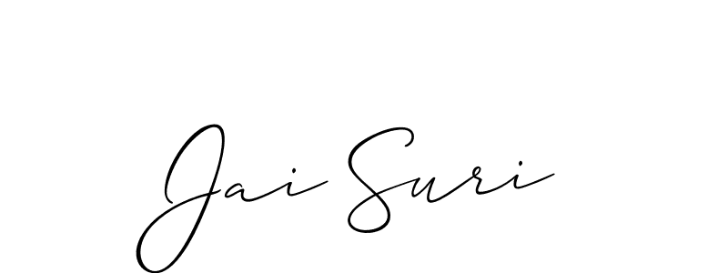 Use a signature maker to create a handwritten signature online. With this signature software, you can design (Allison_Script) your own signature for name Jai Suri. Jai Suri signature style 2 images and pictures png