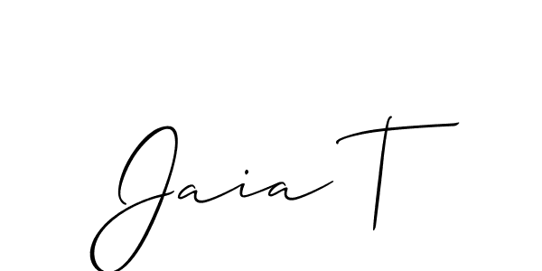 How to Draw Jaia T signature style? Allison_Script is a latest design signature styles for name Jaia T. Jaia T signature style 2 images and pictures png