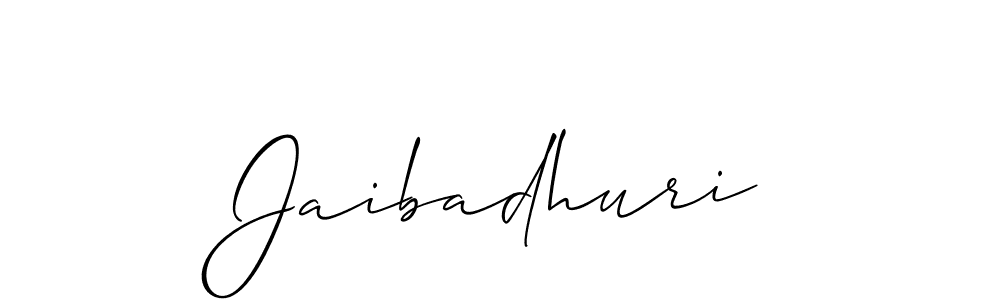 Design your own signature with our free online signature maker. With this signature software, you can create a handwritten (Allison_Script) signature for name Jaibadhuri. Jaibadhuri signature style 2 images and pictures png