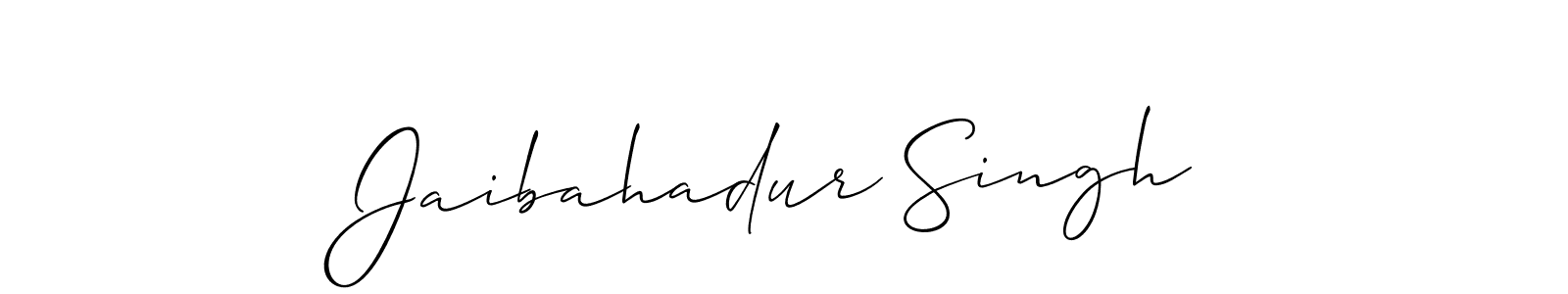 if you are searching for the best signature style for your name Jaibahadur Singh. so please give up your signature search. here we have designed multiple signature styles  using Allison_Script. Jaibahadur Singh signature style 2 images and pictures png