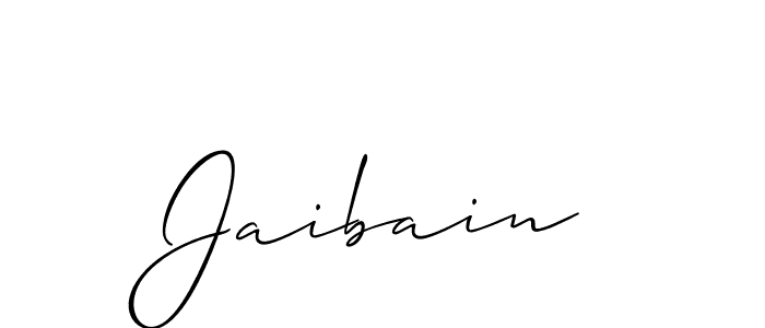 Similarly Allison_Script is the best handwritten signature design. Signature creator online .You can use it as an online autograph creator for name Jaibain. Jaibain signature style 2 images and pictures png