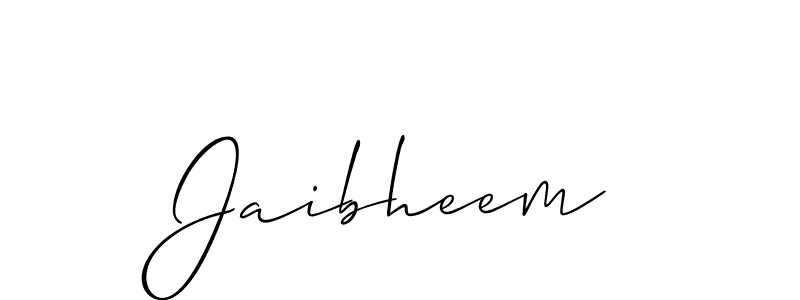 Jaibheem stylish signature style. Best Handwritten Sign (Allison_Script) for my name. Handwritten Signature Collection Ideas for my name Jaibheem. Jaibheem signature style 2 images and pictures png