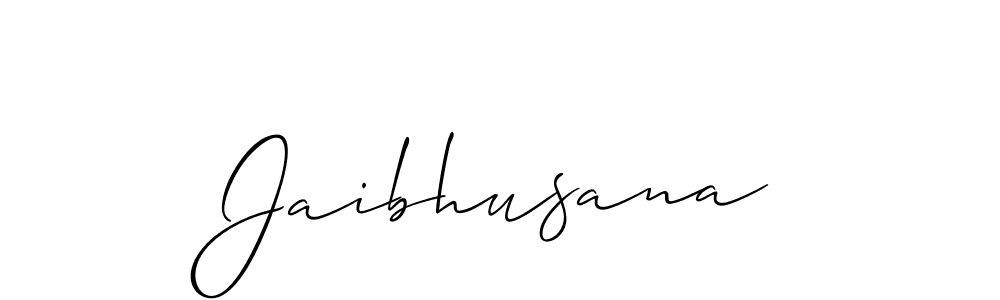 Create a beautiful signature design for name Jaibhusana. With this signature (Allison_Script) fonts, you can make a handwritten signature for free. Jaibhusana signature style 2 images and pictures png