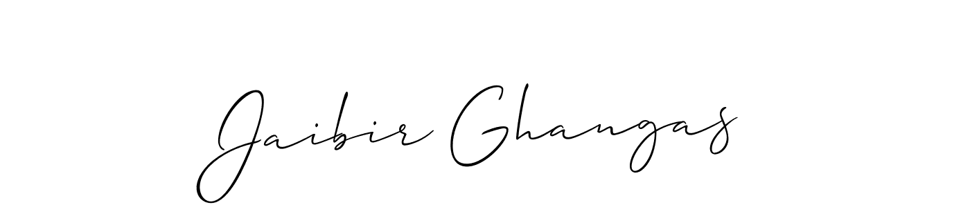 How to make Jaibir Ghangas signature? Allison_Script is a professional autograph style. Create handwritten signature for Jaibir Ghangas name. Jaibir Ghangas signature style 2 images and pictures png