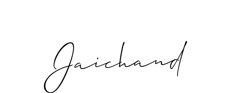 Make a beautiful signature design for name Jaichand. With this signature (Allison_Script) style, you can create a handwritten signature for free. Jaichand signature style 2 images and pictures png