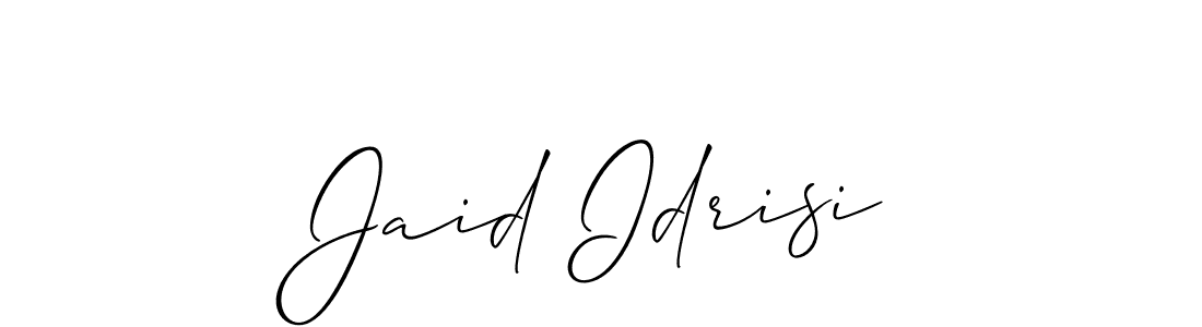 How to make Jaid Idrisi name signature. Use Allison_Script style for creating short signs online. This is the latest handwritten sign. Jaid Idrisi signature style 2 images and pictures png