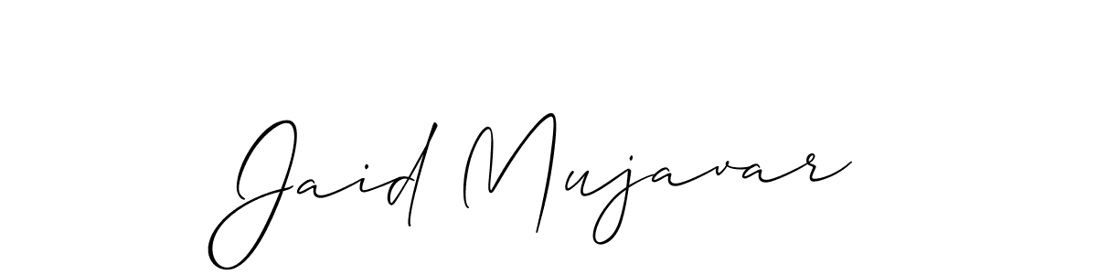 It looks lik you need a new signature style for name Jaid Mujavar. Design unique handwritten (Allison_Script) signature with our free signature maker in just a few clicks. Jaid Mujavar signature style 2 images and pictures png