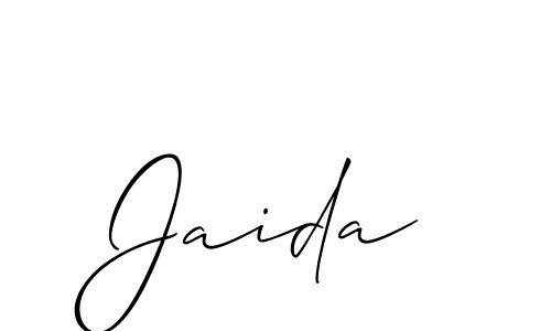 How to make Jaida name signature. Use Allison_Script style for creating short signs online. This is the latest handwritten sign. Jaida signature style 2 images and pictures png