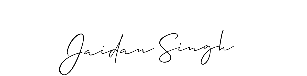 Make a beautiful signature design for name Jaidan Singh. With this signature (Allison_Script) style, you can create a handwritten signature for free. Jaidan Singh signature style 2 images and pictures png