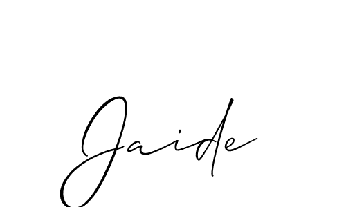 Design your own signature with our free online signature maker. With this signature software, you can create a handwritten (Allison_Script) signature for name Jaide. Jaide signature style 2 images and pictures png