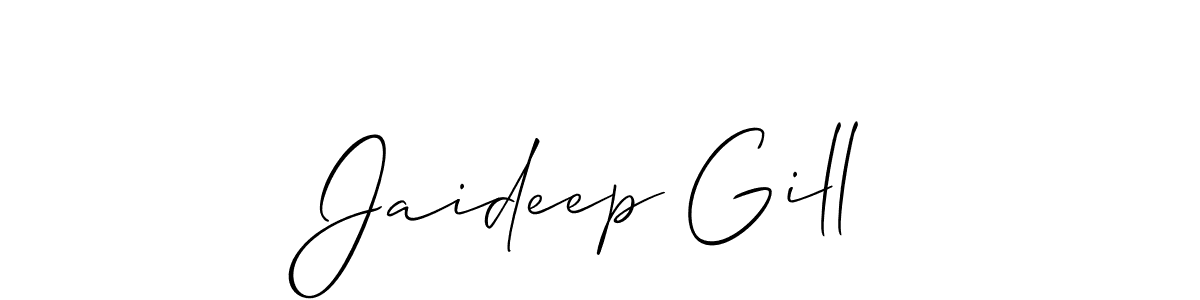 Design your own signature with our free online signature maker. With this signature software, you can create a handwritten (Allison_Script) signature for name Jaideep Gill. Jaideep Gill signature style 2 images and pictures png