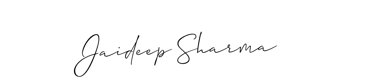 Use a signature maker to create a handwritten signature online. With this signature software, you can design (Allison_Script) your own signature for name Jaideep Sharma. Jaideep Sharma signature style 2 images and pictures png