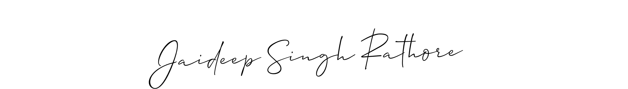 Make a beautiful signature design for name Jaideep Singh Rathore. With this signature (Allison_Script) style, you can create a handwritten signature for free. Jaideep Singh Rathore signature style 2 images and pictures png