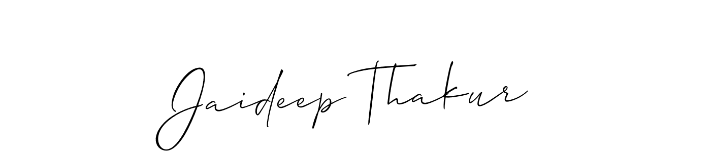 The best way (Allison_Script) to make a short signature is to pick only two or three words in your name. The name Jaideep Thakur include a total of six letters. For converting this name. Jaideep Thakur signature style 2 images and pictures png