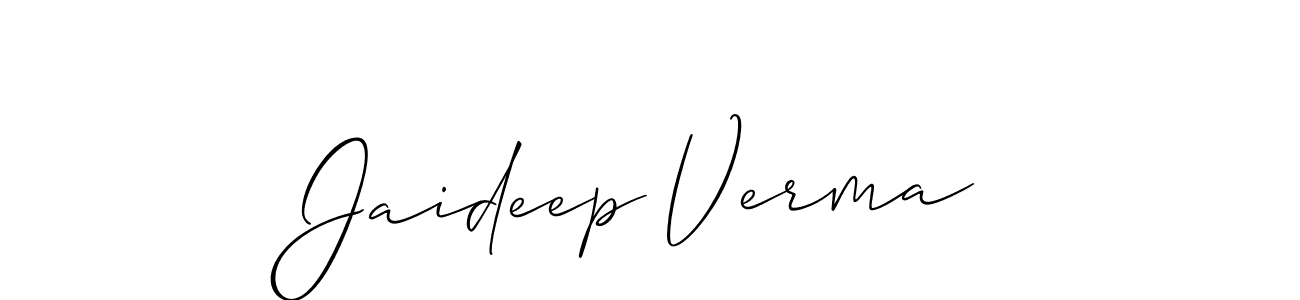 You should practise on your own different ways (Allison_Script) to write your name (Jaideep Verma) in signature. don't let someone else do it for you. Jaideep Verma signature style 2 images and pictures png