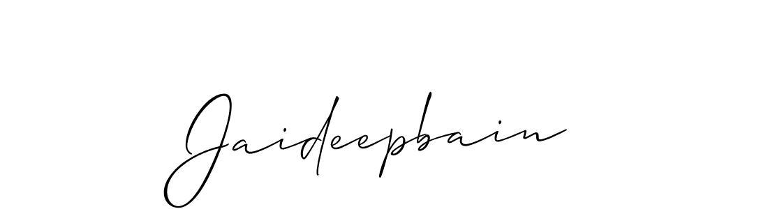 It looks lik you need a new signature style for name Jaideepbain. Design unique handwritten (Allison_Script) signature with our free signature maker in just a few clicks. Jaideepbain signature style 2 images and pictures png