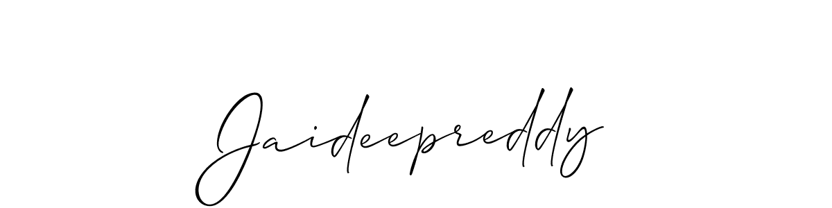 How to make Jaideepreddy signature? Allison_Script is a professional autograph style. Create handwritten signature for Jaideepreddy name. Jaideepreddy signature style 2 images and pictures png