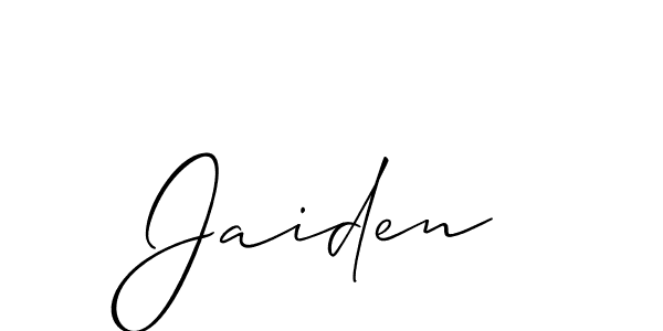 Create a beautiful signature design for name Jaiden. With this signature (Allison_Script) fonts, you can make a handwritten signature for free. Jaiden signature style 2 images and pictures png